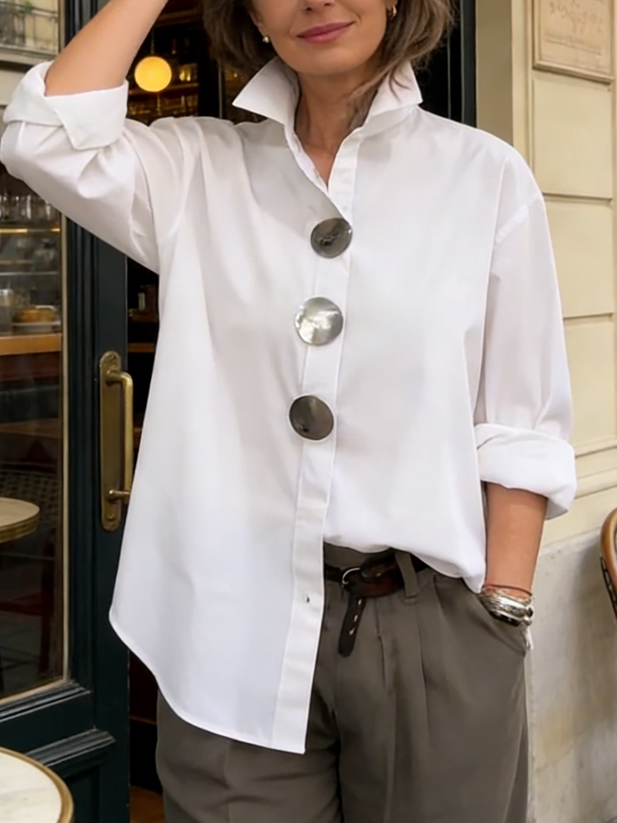 Livo | Elegante blouse van katoen en linnen