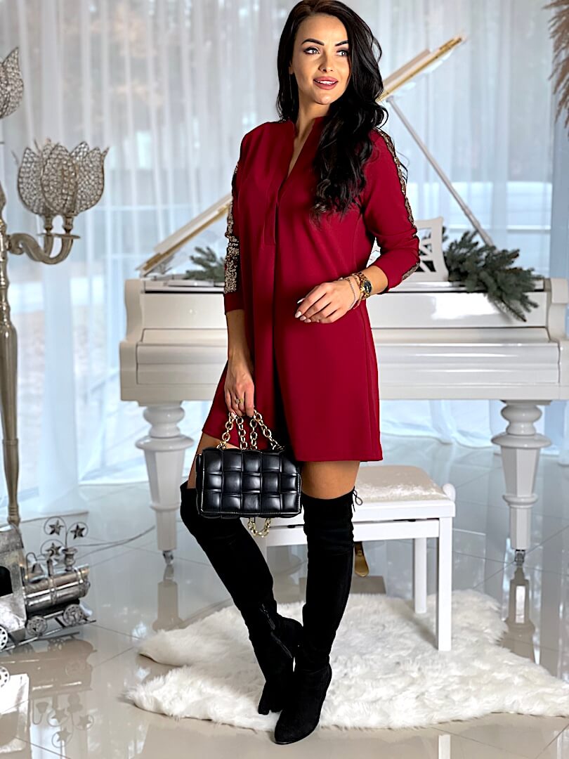 Alina | Elegante Jurk met Mesh Detail