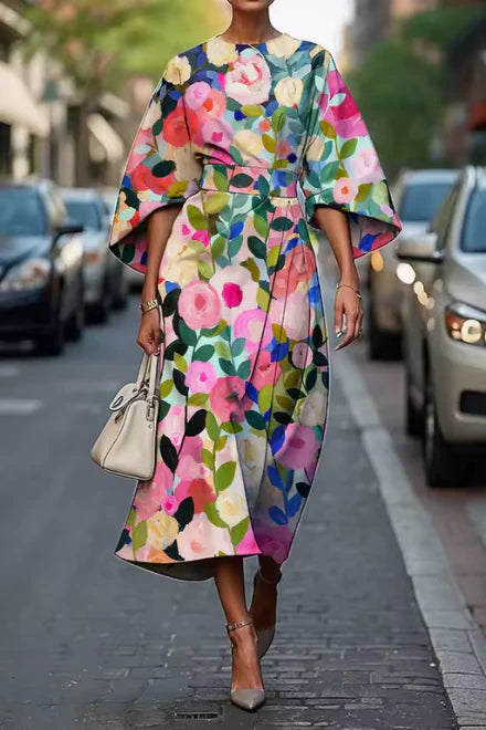 Nova | Elegante bloemenjurk
