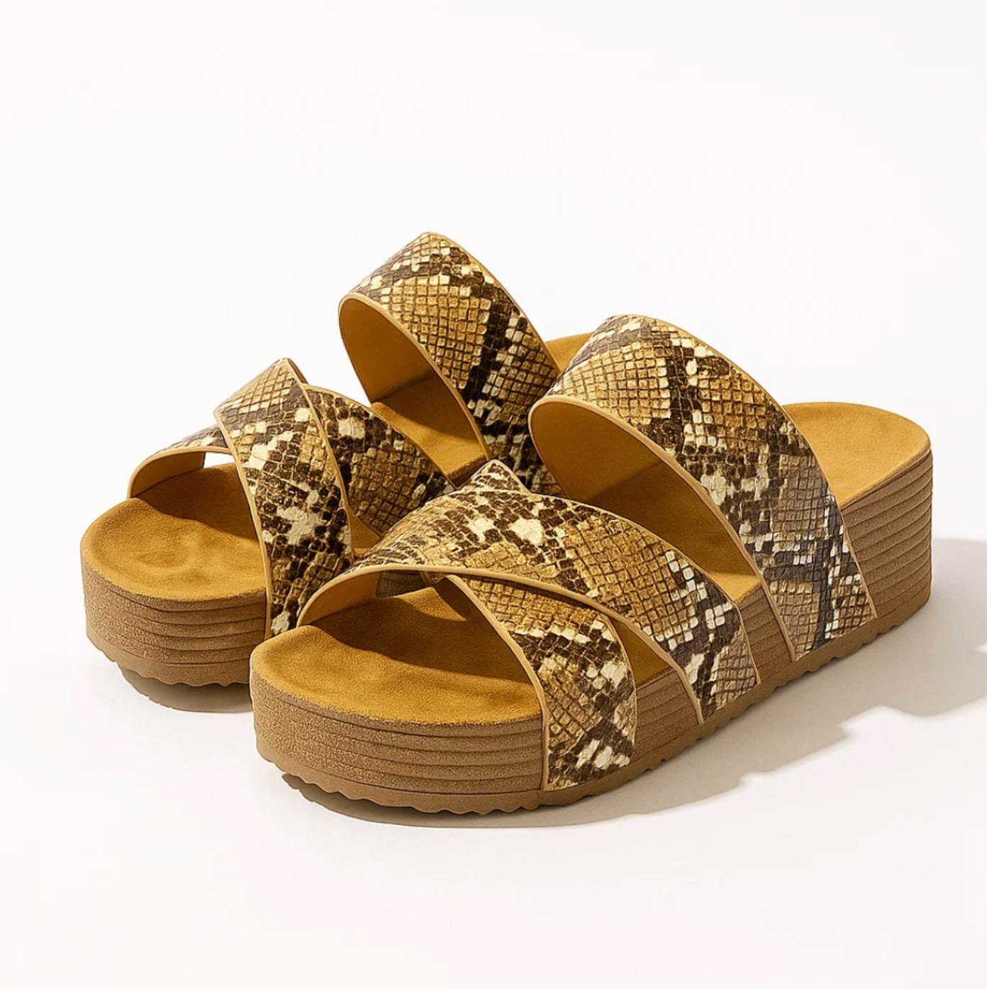 Sandalen gevlochten motief