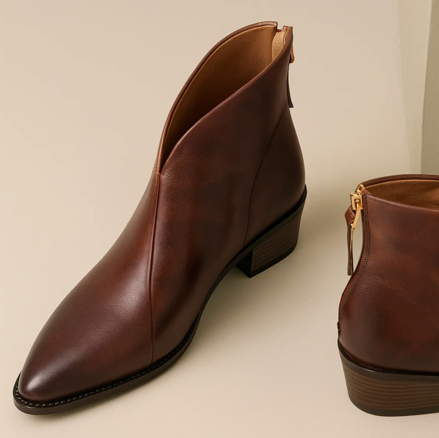 Ledere enkel laarsjes