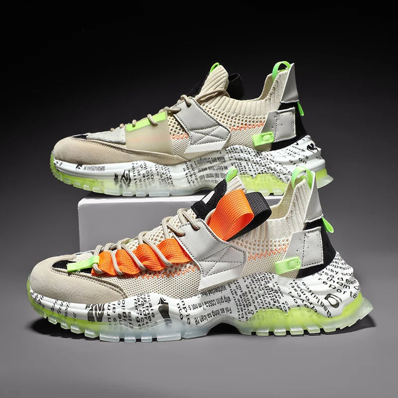 Macky | Colorblock Urban Sneakers voor heren met dikke zool