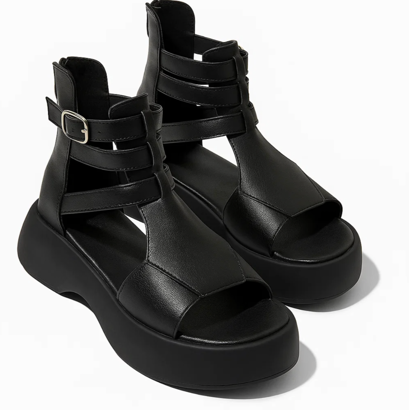 Open sandaal met sleehak