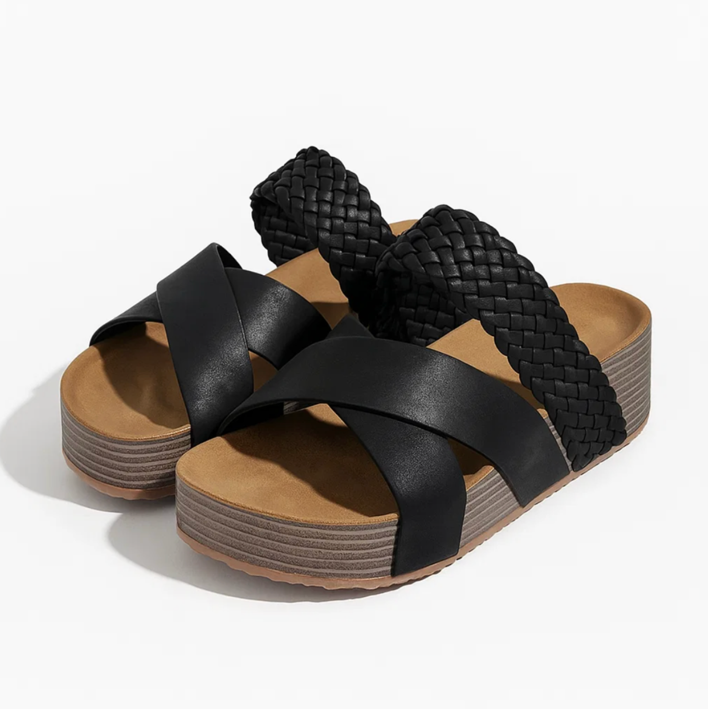 Sandalen gevlochten motief