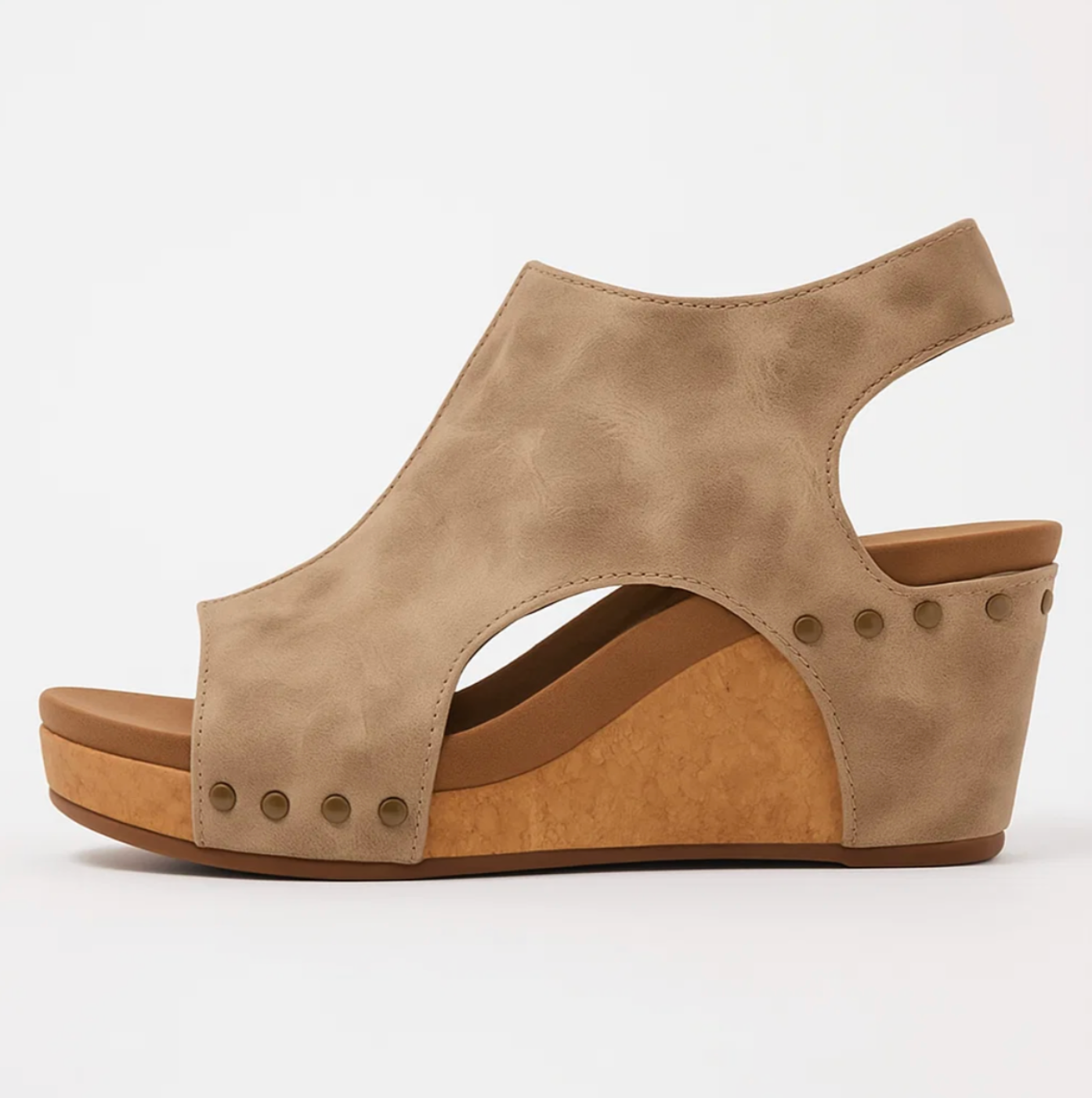 Sleehak sandalen met kurkzool