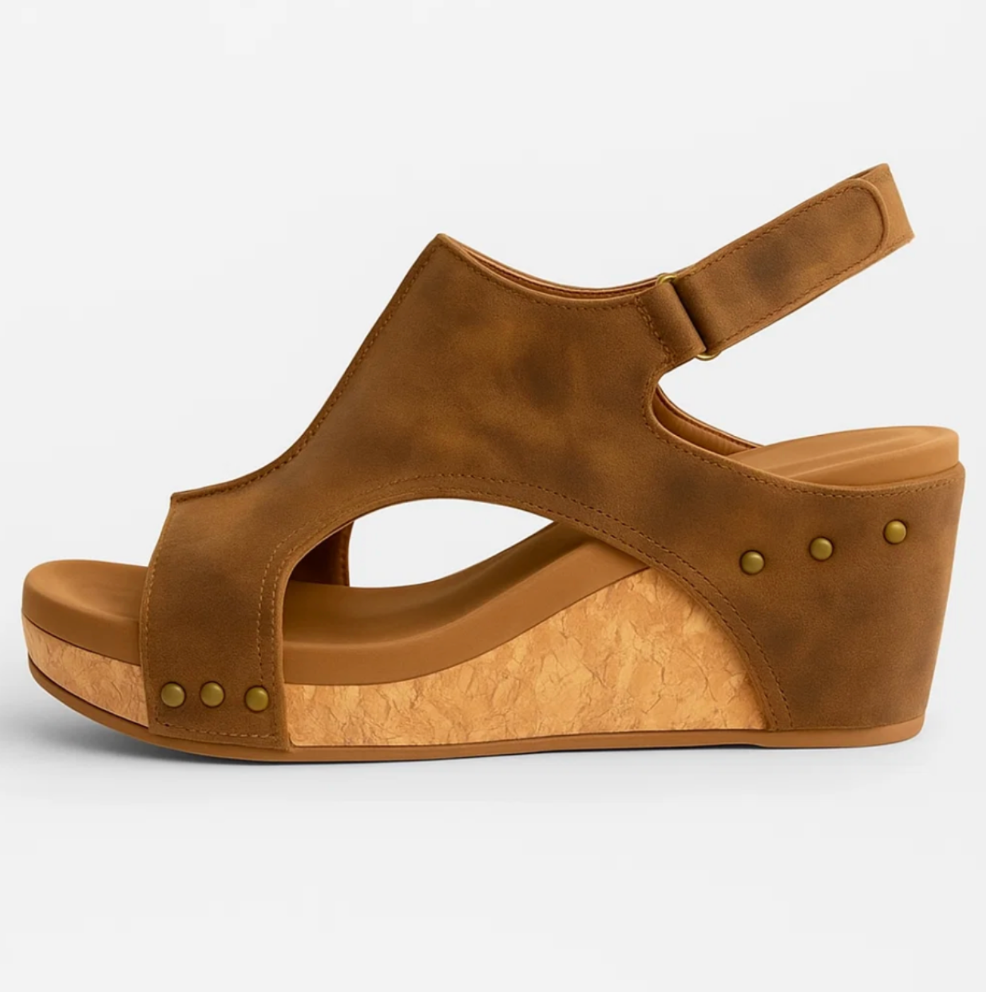 Sleehak sandalen met kurkzool