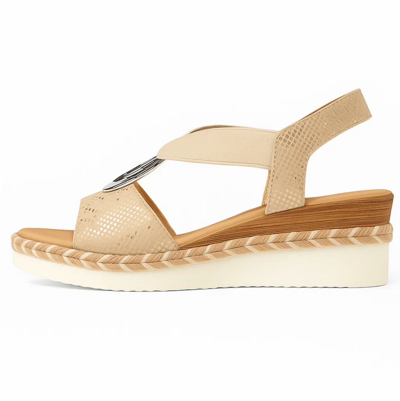 Sandalen met zilver detail