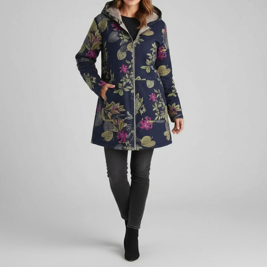 Leilani | Stijlvol fleecejack met bloemenmotief