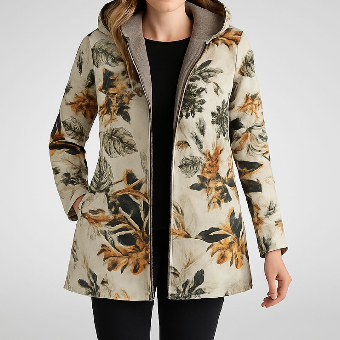 Leilani | Stijlvol fleecejack met bloemenmotief